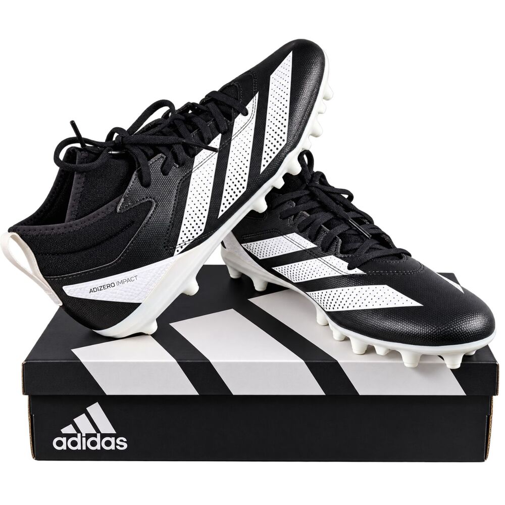 adidas Adizero Impact.2 Football Cleats Mens 11 Black White IE3984 New Box
